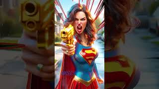 Supergirl Wants a Piece of the sun! Spider-Man, Captain America and Batman! #shorts