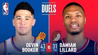 Devin Booker - Phoenix Suns - Damian Lillard - Portland Trail Blazers