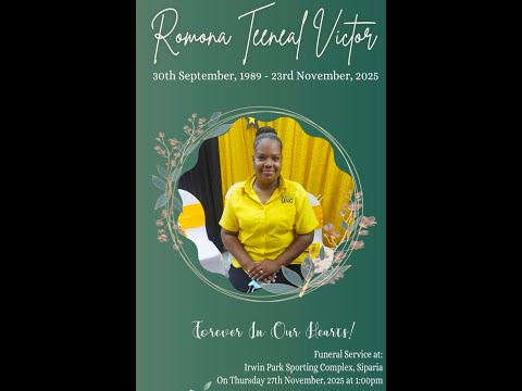 Romona Teeneal Victor (funeral at Irwin Park, Siparia) [see description]