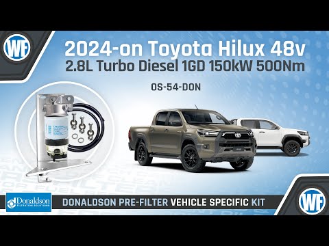 Donaldson Pre-Filter Bracket Kit Installation for Toyota Hilux 48volt 2024-on 2.8L 1GD-FTV OS-54-DON