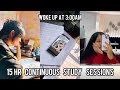 15hr continuous study sessions 🥲📚| Woke up at 3AM to study for UPSC📚😴Study vlog