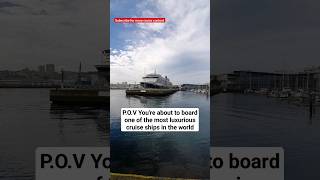 Checking in to #luxury! Come aboard #Cunard's stunning #QueenVictoria #cruiseship!