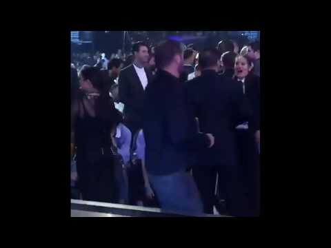 Jimin and Taehyung playing Flip Bottle Game at BBMAs 2018 😂😂😂