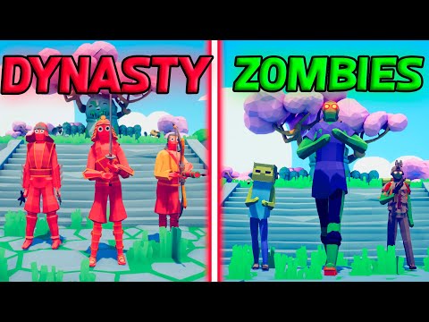 MEGA DYNASTY TEAM vs MEGA ZOMBIE TEAM | TABS - Totally Accurate Battle Simulator
