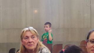 Kid raving at school dance. Get your dance on!