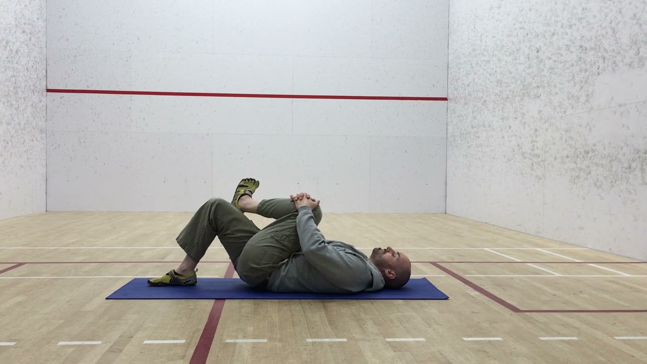 1. Supine Hip External Rotator Stretch (Side View)