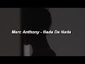 Marc Anthony - Nada De Nada 💔|| LETRA