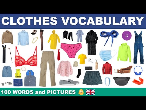 English Vocabulary - 100 CLOTHING ITEMS