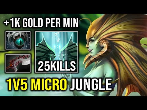 How to Micro Jungle Over Map Like a 11K Naga Siren with 1K GPM Unlimited Illusion Dota 2
