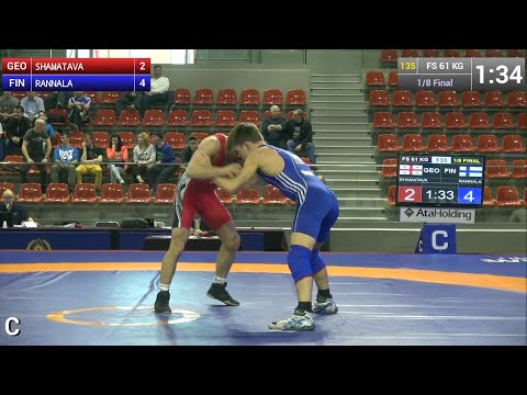 1/8 Final FS - 61 kg: Giorgi SHAMATAVA (GEO) vs. Ronny RANNALA (FIN)