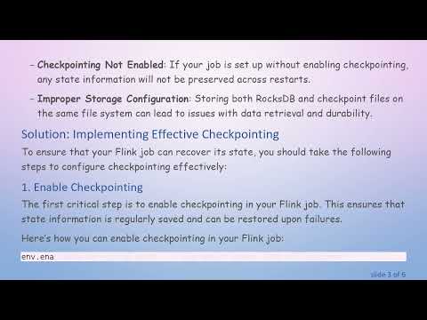 How to Avoid Losing State in Flink Jobs on Kubernetes: Best Practices for Checkpointing