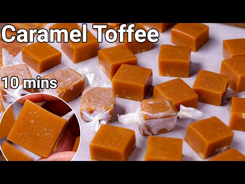 Homemade Soft & Chewy Caramel Toffee Recipe - Just 3 Ingredients | Kids Fav Caramel Candy Toffee