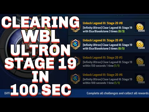 CLEARING WBL ULTRON STAGE 19 IN 100 SEC | MARVEL FUTURE FIGHT