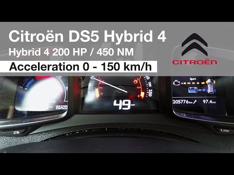 2013 Citroën DS5 Hybrid 4 Beschleunigung 0 - 150 km/h + Kraftstoffverbrauch
