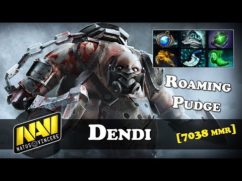 Dendi - Pudge [7038 MMR] | Roaming Pudge | Dota 2 | Patch  7.06е