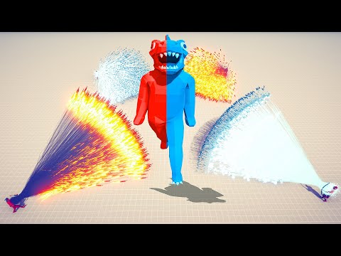 DUO FIRE & ICE GODS vs EVERY BOSS - Totally Accurate Battle Simulator TABS