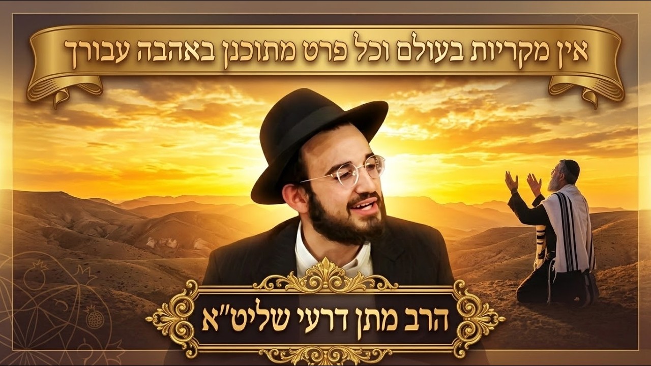 הרב מתן דרעי שליט"א - ​"אין מקריות בעולם – כל פרט מתוכנן באהבה."
