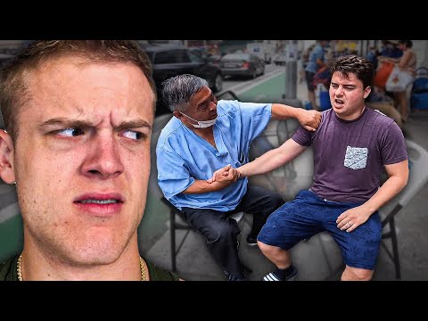 Man Gets Beaten During Hardcore Street Massage