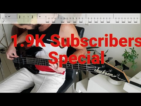 Beastie Boys - Fight For Your Right Bass Cover with Tabs on Screen