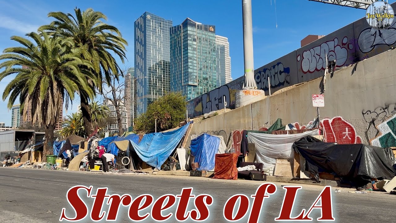 Compton RV Encampments 🚐 & Westlake Trash Heaps 🗑️ | Los Angeles, California [4K] 🇺🇸 