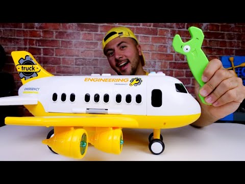 Çocuklar için tamir oyunu. Oyuncak uçak bozuldu. Eyvah kırıldı şov.