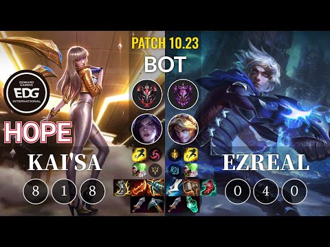 EDG Hope Kai'Sa vs Ezreal Bot - KR Patch 10.23