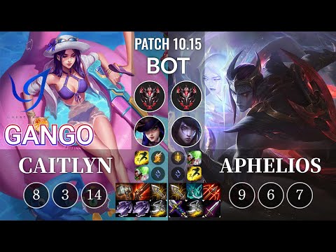 CGA Gango Caitlyn vs Aphelios Bot - KR Patch 10.15
