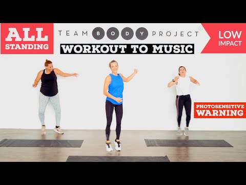 100% Low impact, all standing, FUN cardio workout to music! ALL fitness levels.