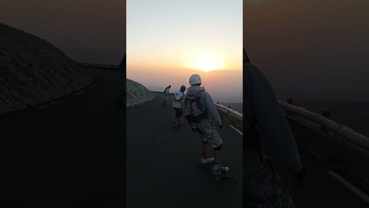 beauty sunset at the Mont Ventoux #freebordeurope #freeboard #skatelifestyle #freebord #downhillride