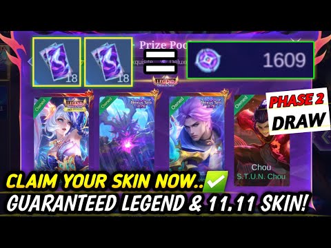 CLAIM MORE TOKENS !! DRAW NEXUS SEA (PHASE 2) | CAN WE GET LEGEND OR 11.11 SKIN?! - MLBB