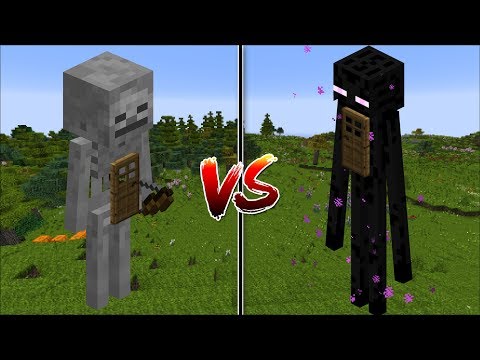 Minecraft SKELETON HOUSE VS ENDERMAN HOUSE / MAKE MOB HOUSES YOUR HOME !! Minecraft