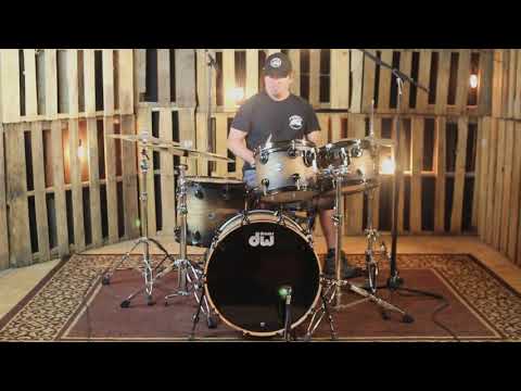 DW Collector's Hard Satin Natural To Black Burst Drum Set