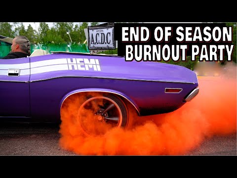 This MUSCLE CAR Burnout Party just got Crazy!! - 'End Of Season’ meet