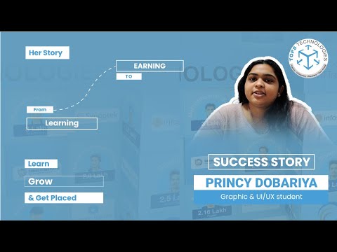 From Passion to Profession: Princy Dobariya’s Graphic & UI/UX Design Journey with TOPS Technologies!
