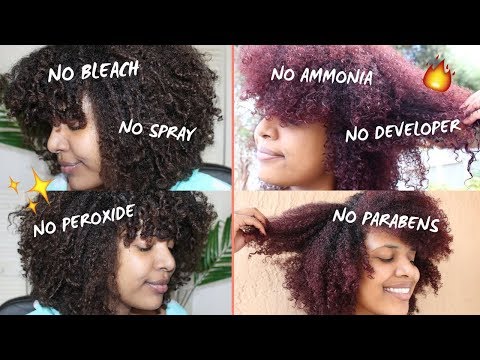 How To Dye/Color Natural Hair Black to Red Tutorial (NO BLEACH or PERMANENT COLORING) My DNA Color