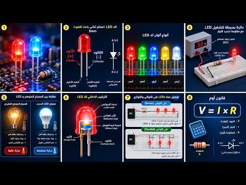 (3) الـ LED: كيف يعمل وكيف تحسب المقاومة المناسبة له | LED Explained
