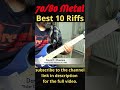 Alex Cambise - David T. Chastain "Ruler Of The Wasteland" (70/80 Metal Best 10 Riffs) #shorts