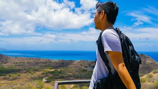 Hiking Diamond Head State Monument & Eating Traditional Hawaiian Food 4K | Andrew Vlog