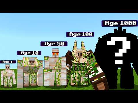 IRON GOLEM Evolution in Minecraft – Age 1 Noob to Age 1000 OP Boss