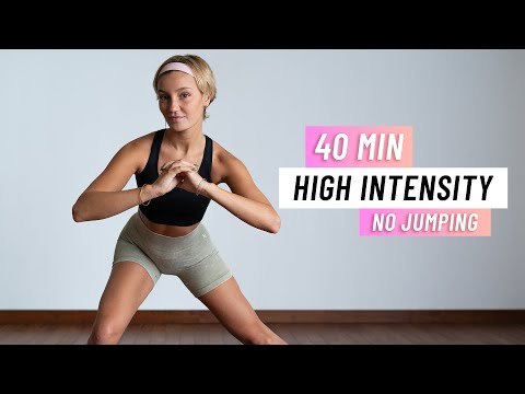 40 MIN INTENSE NO JUMPING HIIT - No Equipment, Full Body, Low Impact