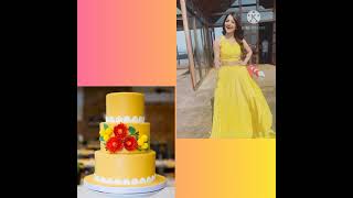 Matching cakes with Mahima makwana dress colour