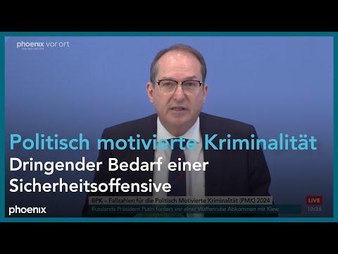 Fallzahlen für die Politisch Motivierte Kriminalität (PMK) 2024 u.a. mit Alexander Dobrindt