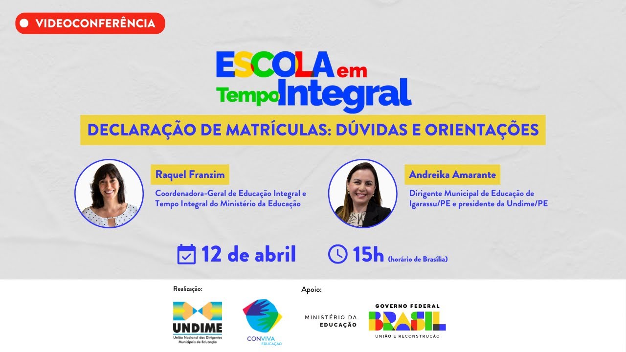 Escola em Tempo Integral | Declaração de matrículas: dúvidas e orientações