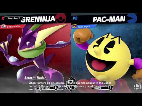 Smash @ Miz's WiFi 26 - FRuMMaGe (Greninja) vs. Baybae (PAC-MAN) Winners Round 2