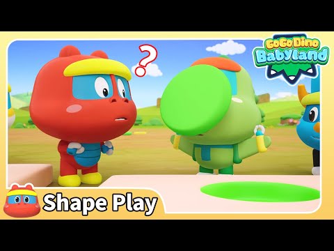 🔶 Learn Shape w/ GoGo Dino Babyland | 07 Shape Puzzles | Color Play | Dinosaurs for Kids | Baby