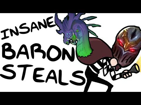 8 INSANE Baron Steals | League of Legends