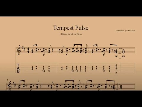 Tempest Pulse - Greg Howe  | Guitar Lesson With Tab | Guitar Songbook