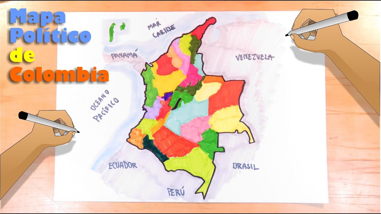 Cómo dibujar el mapa de Colombia con División Política