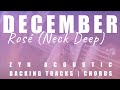 DECEMBER - Rosé (Neck Deep) | Acoustic Karaoke | Chords