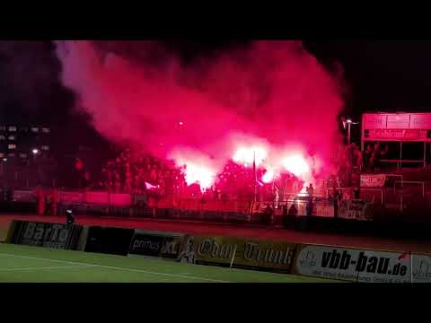 Pyroaktion des Chemnitzer FC beim BFC Dynamo!